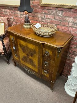 Vintage Chest of Drawers Burled Wood