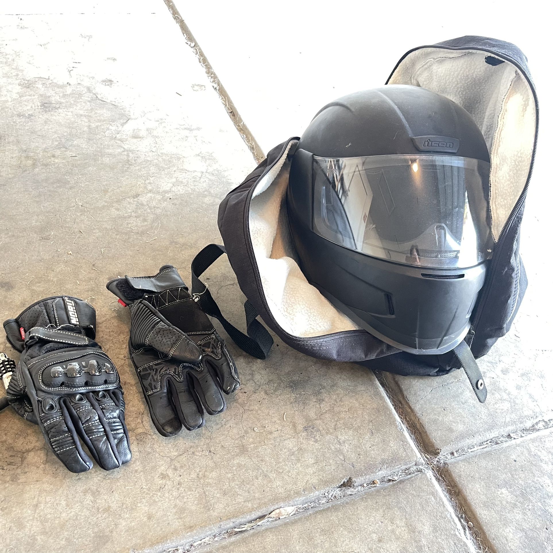 ICON AIRFORM HELMET AND GLOVES 