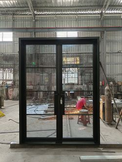 New 72 x 96 French door. In stock ready to be picked up. Installation not included. Pick up in Wills Point. Delivery available for fee.