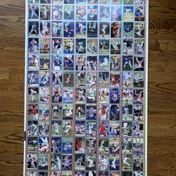 1993 Fleer Baseball Card Uncut Sheet With Hall Of Famers 
