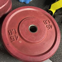 Olympic Weight 45lb Bumper Plates Weights