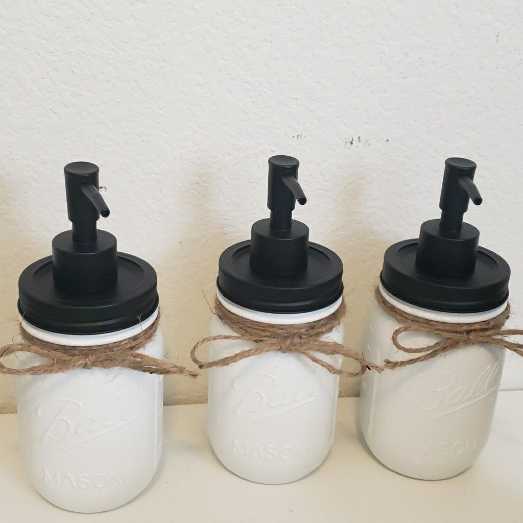 Bathroom mason jar decor