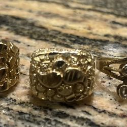 Gold Nugget Rings 