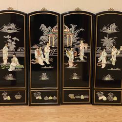 MOTHER of PEARL EIGHT LADIES DANCING WALL PANELS