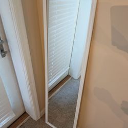 Framed Door/Floor Mirror, White - Room Essentials 50"LX13.5"WX1"T