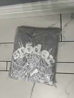Grey spider hoodie