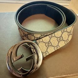 Gucci Belt Interlocking GG Supreme Canvas Size 100/40