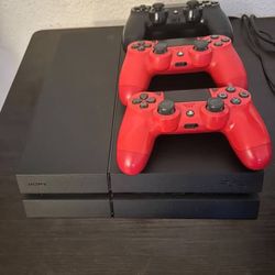 PS4 Pro With 3 Controllers 