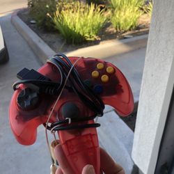 Red Nintendo N64 Controller Game Used