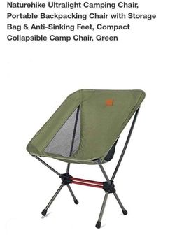 NEW ULTRALIGHT CAMPING CHAIR PORTABLE