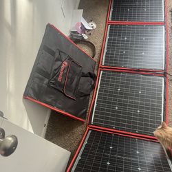 2 Dokio Foldable Solar Panels - For Parts / Repair - Not Charging