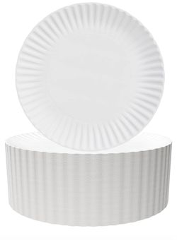 9” Coated White Plates 12 Pack Of 100 Count