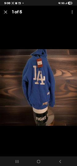 Mitchell and ness LA Dodgers Blue Hoodie Sweatshirt large