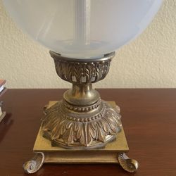 Vintage Opalescent Iridescent Glass Lamp