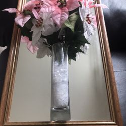 Cute Picture Frame With Small Vase & Artificial Flowers