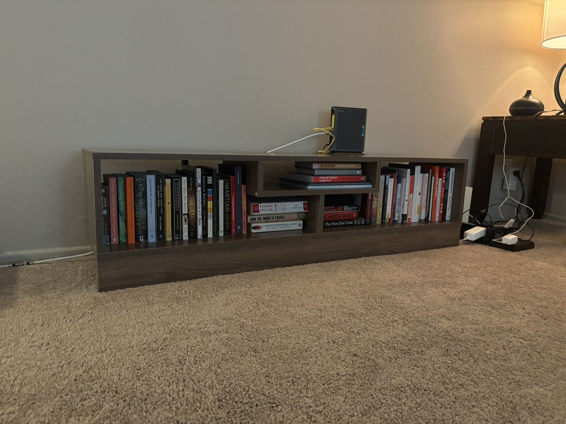 Large TV Stand and Horizontal Bookcase
