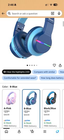 Two Kids Bluetooth Headphones