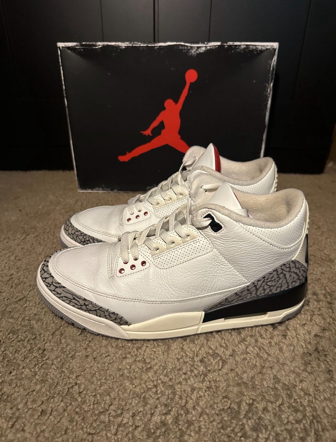Jordan 3 White Cement Reimagined Size 10.5 Men