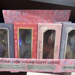 24 Pairs Cross Artificial eyelashes Fluffy False Eyelashes 4 Style Natural Look Volume Lashes Handmade Full Strip Dramatic 3D Lashes Makeup At home