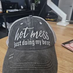 Womens Trucker Hat Gray Backing
