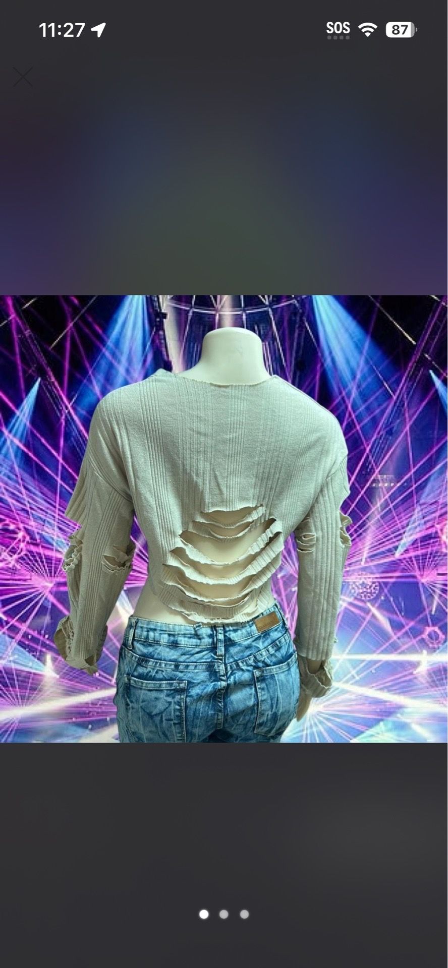 Medium size crop top