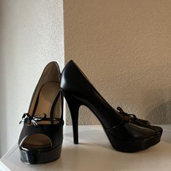 Pre-Owned Enzo Angiolini Peep Toe Platform Heels Size 5.5