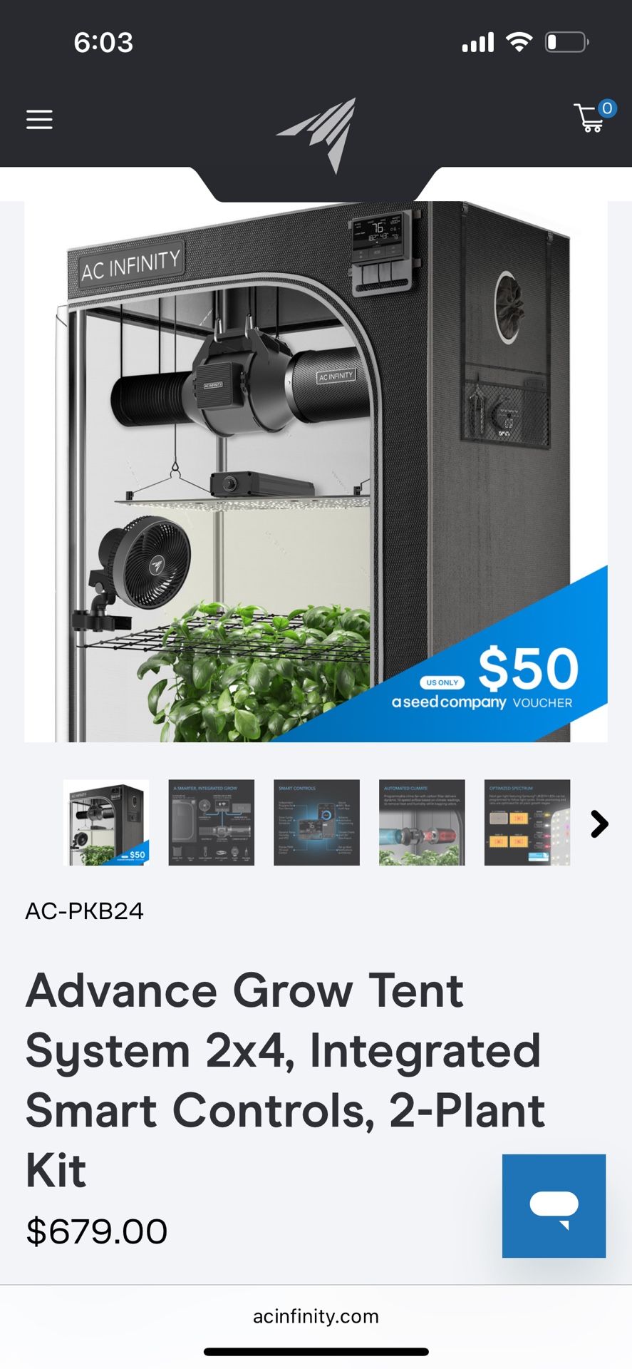 AC Infinity Grow Tent 2x4