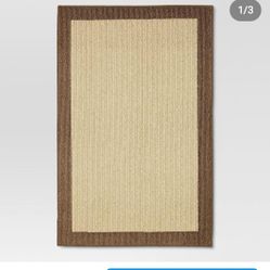 🔴PR20#17($)4’x5’6” Madison Border Tan Area Rug - Threshold