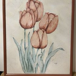 Mix Media Painting On Canvas And Plaster, Sign Cooper