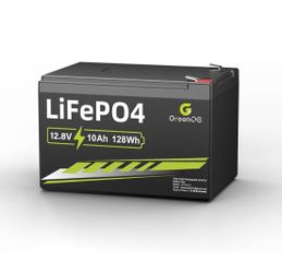 12V 10Ah LiFePO4 Lithium Battery, Built-in 10A BMS, 3000+ Deep Cycles Rechargeable Lithium Battery, IP65 Waterproof, 10 Years Lifespan, Ideal for Fish