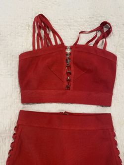 Two Piece Red Dress