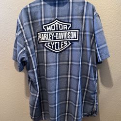 Harley-Davidson short-sleeve button-up shirt, 2XL
