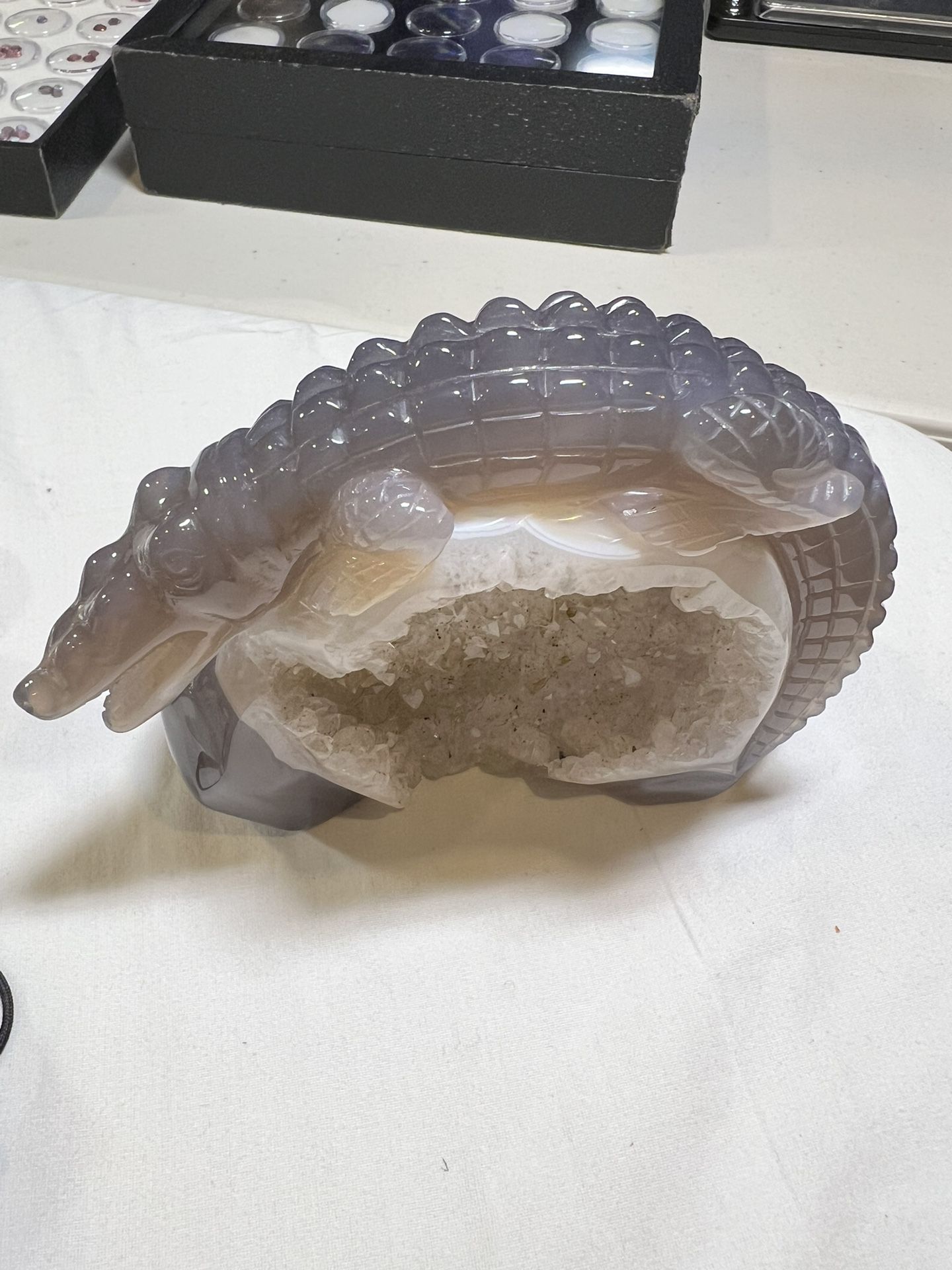 Crocodile Grape Agate Geode Sculpture $700 O.B.O
