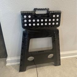 New Black Folding Step Stool