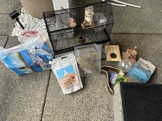 Hamster Cage and Supplies