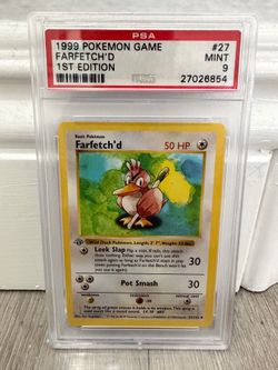 Pokemon PSA 9 1st Edition  Farfetch'd