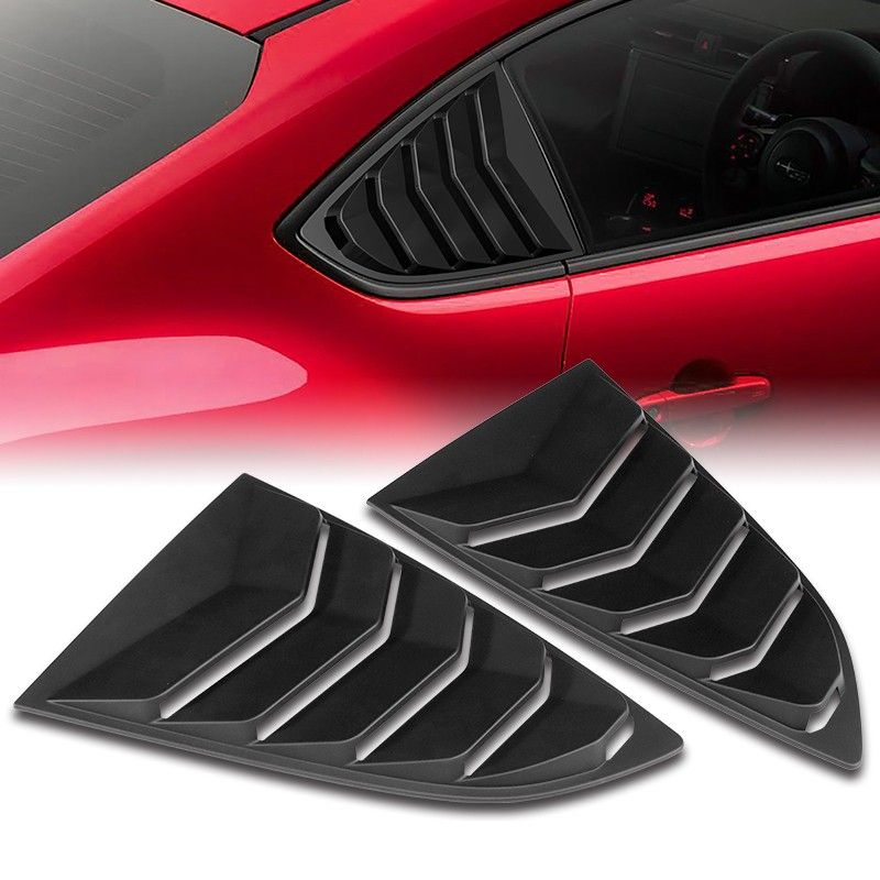 For 2022-2023 Subaru BRZ/Toyota GR86 ABS Side Window Louvers Scoop Covers Vent -(2-WP-2729-BK
