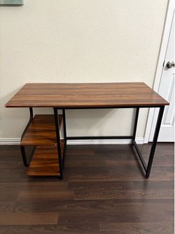 Computer Desk with Storage Shelves