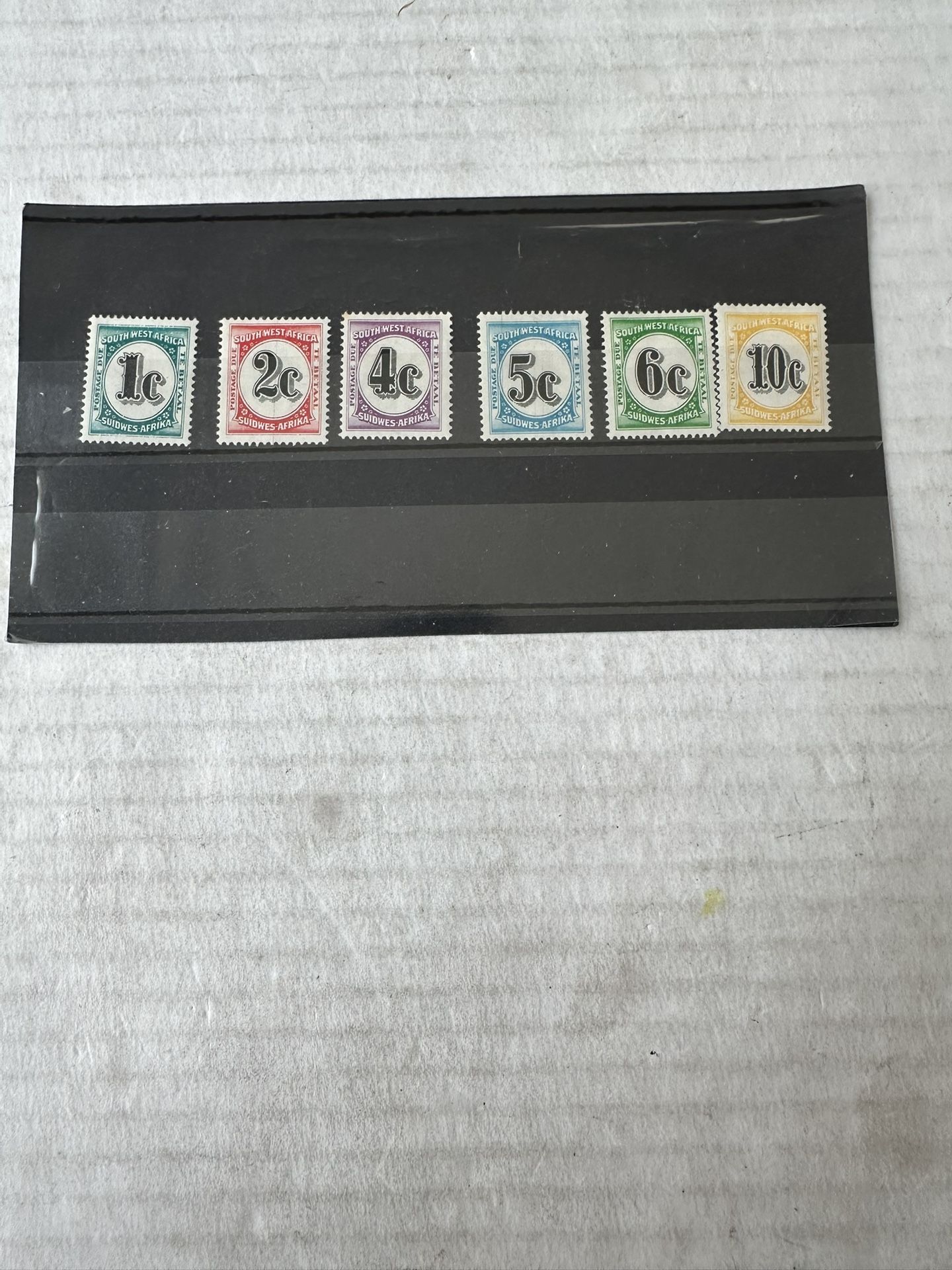 South West Africa 1961 Postage Due Stamps 