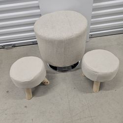 Swivel stool with 2 smaller ones. Make  offer for all