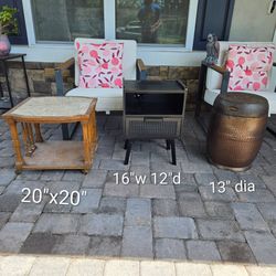 $25 each assorted side table drink table outdoor patio cocktail table