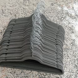 Grey Velvet Clothes Hangers (50pk)
