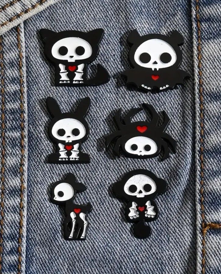 Skelanimals Pins Kit the Cat Diego the Bat Timmy the Spider