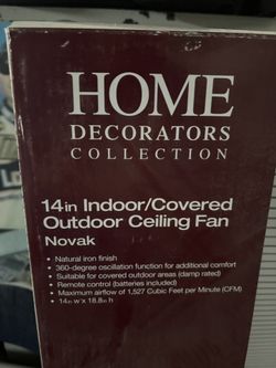Indoor Outdoor Covered Oscillating Ceiling Fan With Remote New