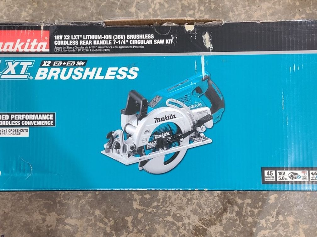 Makita 36v Brushless Rear Handle 7 1/4 Circular Saw Kit