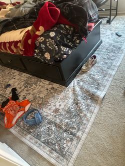 Black twin size bed frame