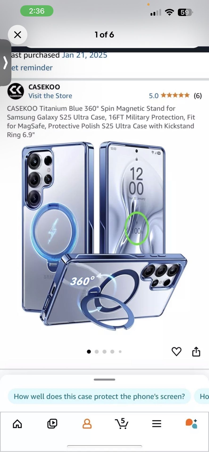 Magnetic Stand And Case For Samsung S25