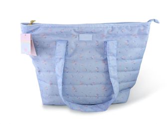 LoveShackFancy  x Everblooming Rosettes Ditsy light blue quilted tote bag