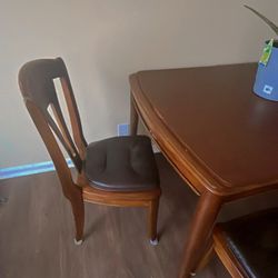 Brown wooden table 