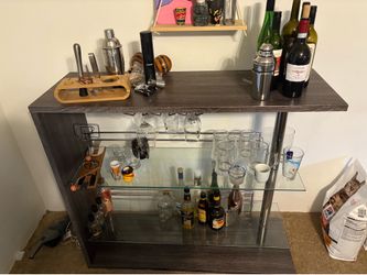 Shelved Bar Stand